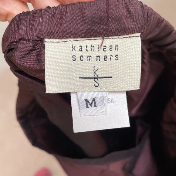 Kathleen Sommers Brown Silk Pants - Picture 8 of 8